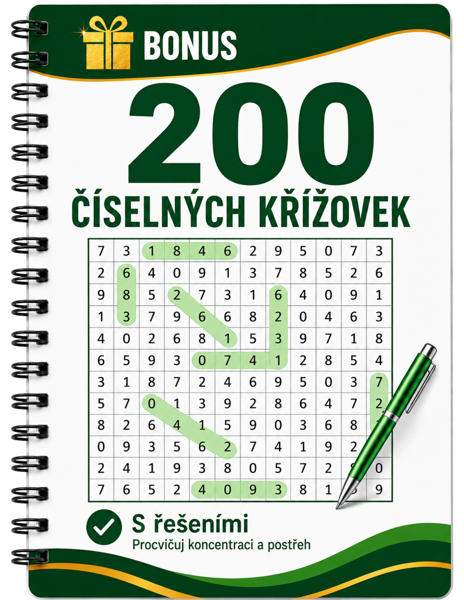 200 číselných křížovek